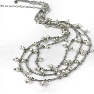 Anne Klein Classic 3 Strand Faux Pearl Necklace